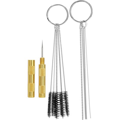 Ensemble de 3 mini brosses de nettoyage, outil de réparation, collection de loisirs créatifs, fournitures artistiques, manche fileté (1/5)
