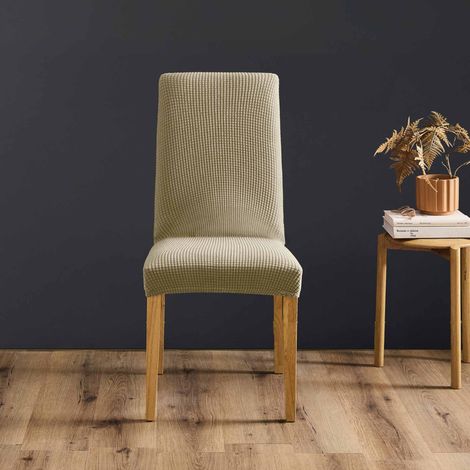 Housse de Chaise en Tissu Gaufré "Sacha" 55cm Lin