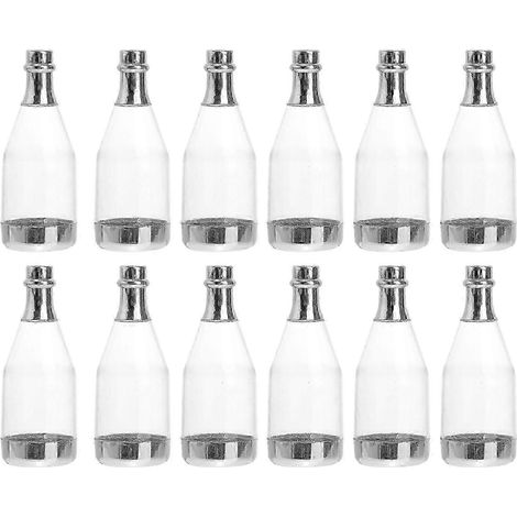 Boîte de 12 bouteilles de champagne et de bonbons, cadeau idéal pour une fête prénatale (transparente) (1/3)