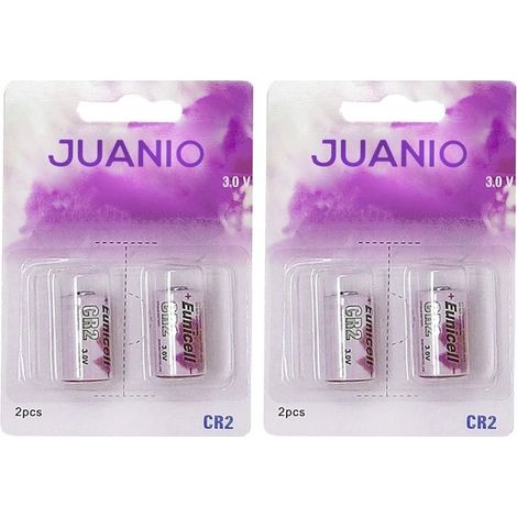 Lot de 4 Piles lithium type CR2 compatibles CR-2 CR15270 3V 800mAh - Juanio - (1/2)