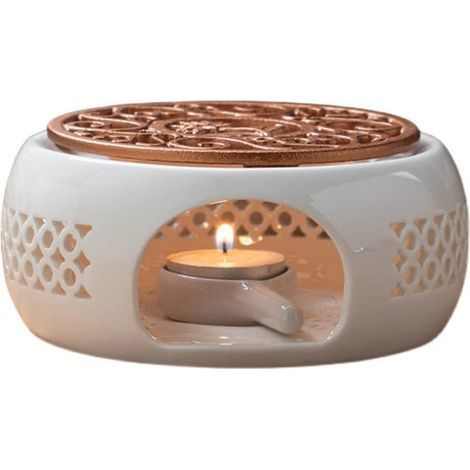 Chauffe-théière en céramique, support pour théière, base chauffante, base isolante, chauffe-thé, chauffe-café, chauffe-bougie (1/5)