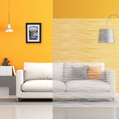 DIMEXACT - Film decoratif fenetre à fines vagues blanches - 152 cm x 2.5 m - En Rouleau (1/4)