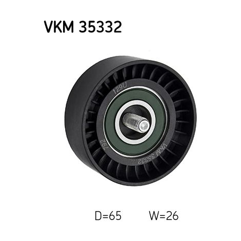 Poulie renvoi/transmission, courroie trapézoïdale à nervures SKF VKM 35332 OPEL