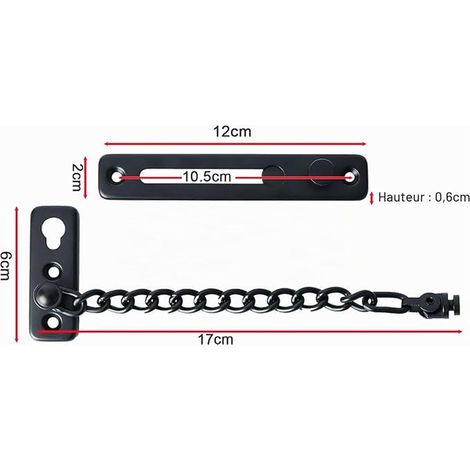 Black Stainless Steel Door Chain (1/3)