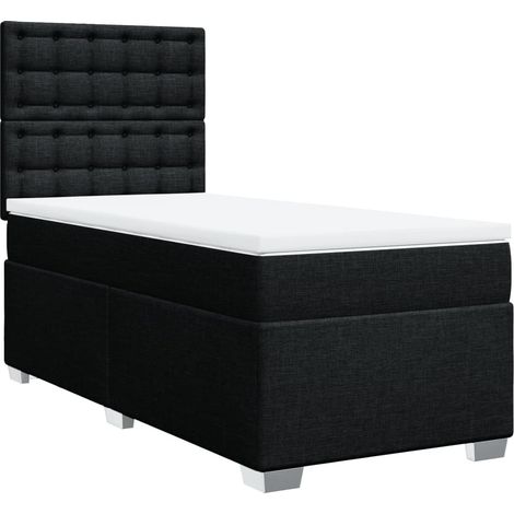 Maison Exclusive - Giroletto a Molle con Materasso Nero 80x200 cm inTessuto (1/5)