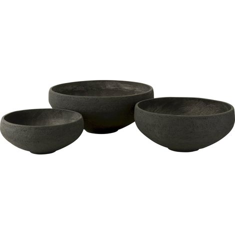Cache pot en argile noir finition artisanale pour intérieur élégant - Noir argile profond artisanal (1/3)