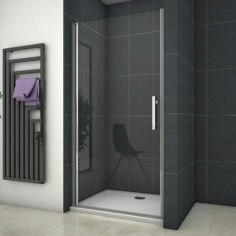 H.1850mm Frameless Pivot Shower Door Enclosure 1000mm Door Walk in Tempered Clear Glass
