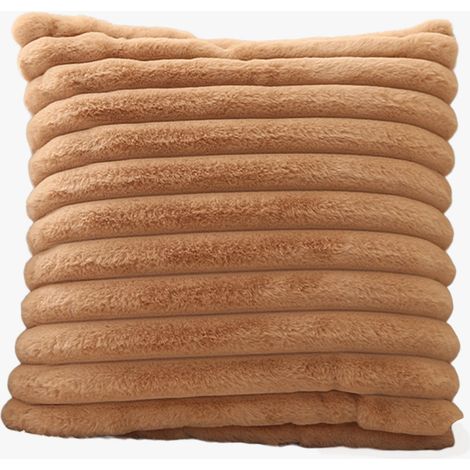 STANLY Coussin carré en tissu côtelé camel 43x43 cm (1/5)
