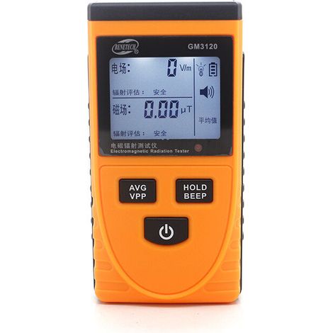 Détecteur de rayonnement électromagnétique, Compteur EMF Dosimètre de détecteur de Radiation de Champ électromagnétique GM3120 Digital LCD Testeur de testeur