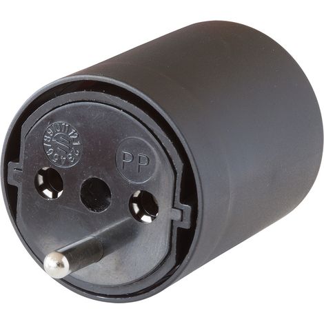 Brennenstuhl Fix-Adapter DE auf CH schwarz 230V 3-polig - 1081592404 (1/2)