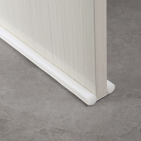 Bloc-Porte Anti-Froid et Acoustique EPE Foam 95cm - Barre de Porte Isolante et Silencieuse Blanche avec tissu non-tissé (1/5)