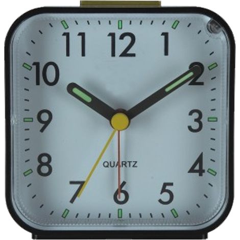 Réveil Silencieux - 8,3 x 8,3 x 4 cm - Affichage Numérique LED - Fonction Snooze et Éclairage - Alimentation Pile AA - Pour Bureau Chambre Voyage (1/5)