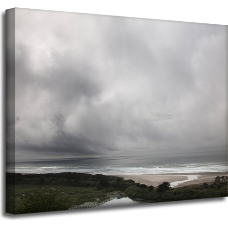 Leinwanddruck Natur „Mündung zum Meer“ 50 x 40 cm