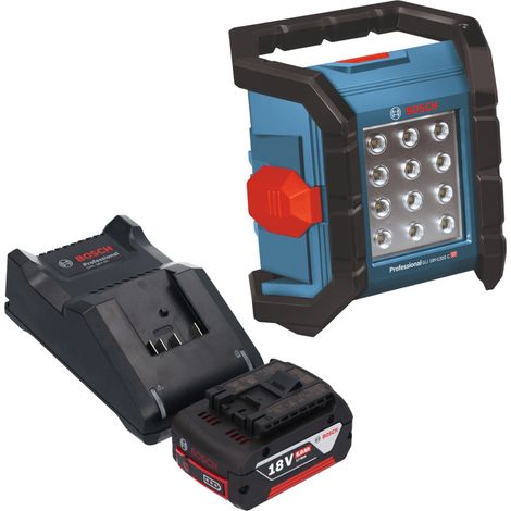 Bosch GLI 18V-1200 C Professional Akku Baustrahler 18 V 1200 lm + 1x Akku 5,0 Ah + Ladegerät