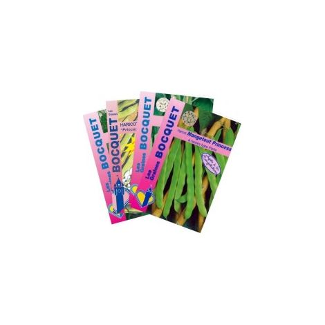 Lot de Haricots Verts à Rames (4 sachets de graines à semer) - 360g