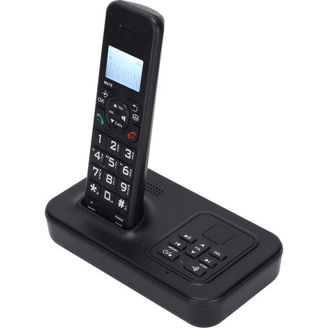 Téléphone portable sans fil numérique D1002BTAM, appels mains libres, haut-parleur à faible rayonnement pour bureau et domicile, 100-240 V (prise américaine) (1/5)
