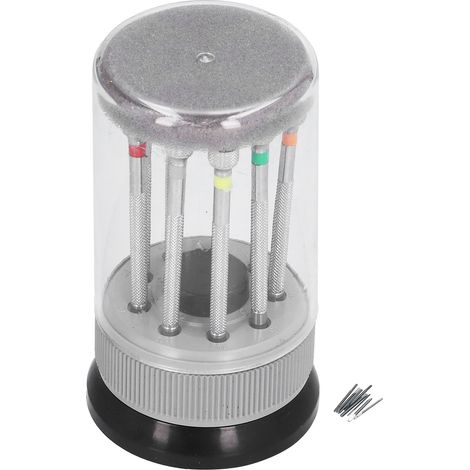 Kit de tournevis de réparation de montres, outil multifonctionnel rond de précision avec base rotative 0064 (1/5)