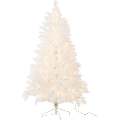 Sapin de Noël Artificiel 400 LED "Pampa" 210cm Blanc