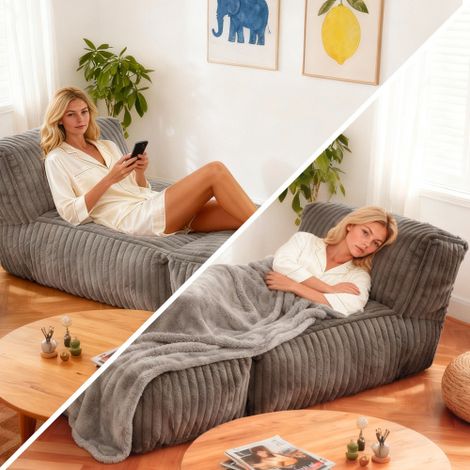 Chaise longue — Canapé-lit 2-en-1 polyvalent, adapté à divers environnements (1/3)