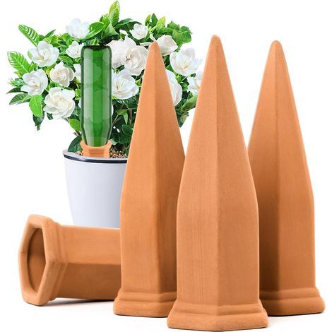 4 Bewässerungskegel, Tonerde, Osmose, Pflanzen, Innenbereich, Außenbereich (1/5)