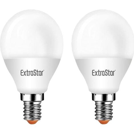 2 PZ Lampada A Led E14 P45 6W Bianco Neutro 4200K 480 Lumen