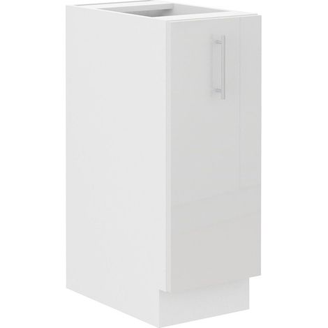 Küche Lara Weiß Hochglanz Unterschrank 30 cm Schrankauszug Küchenschrank (1/5)