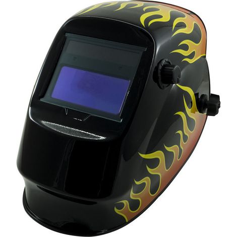 TrAdE Shop Traesio - Maschera Per Saldatura Casco Per Saldatori Fabbro Protezione A Cristalli Liquidi - (1/2)