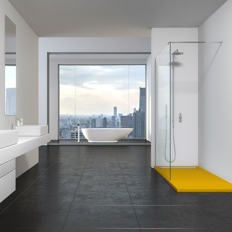 Receveur de douche résine curry 80x120, Kristal (1/3)