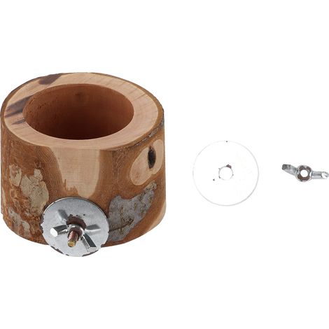 Gamelle en bois pour hamster, large ouverture, mangeoire pour petit animal, souris dorée, petit perroquet (1/5)