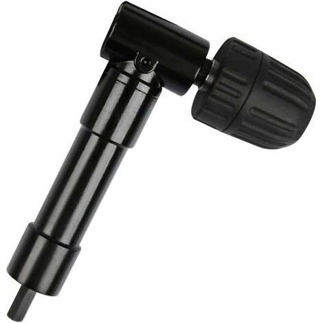 Mandrin à Angle Droit 90° Auto-Serrant, Mandrin Coude de Perceuse à Dégagement Rapide Embout Visseuse Renvoi d'angle Adaptateur de Foret de Mandrin Renvoi d'angle Droit pour Perceuse (1/5)