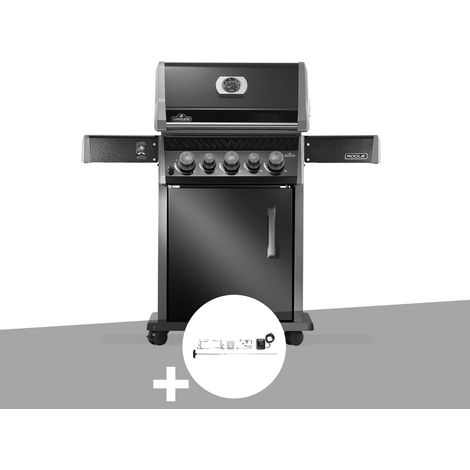 Barbecue à gaz Rogue 425 RB 3 brûleurs + 1 réchaud latéral + 1 brûleur rôtissoire + Rôtissoire - Napoléon (1/5)