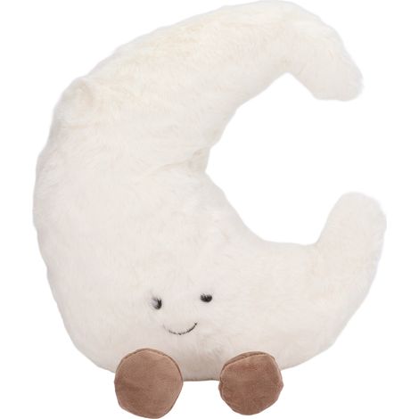 Oreiller lune en forme de coussin décoratif doux et moelleux pour chambre de bébé, lecture enfants, cadeau de décoration. (1/5)