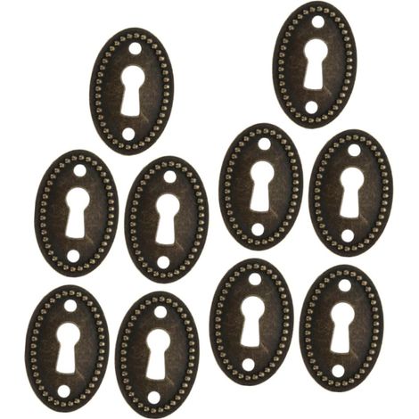 Lot de 12 cache-trous porte ovales décoratifs en alliage vintage (1/5)