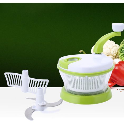 Hachoir à légumes multifonctionnel, coupe-légumes manuel pour la cuisine, robot culinaire, hachoir à viande et à légumes à manivelle (1/5)