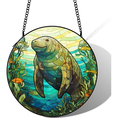 Attrape-soleil paon vitrail 9 cm décoration fenêtre suspendue animal coloré cadeau femme (1/5)