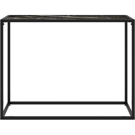 Maison Exclusive - Tavolo Consolle Nero 100x35x75 cm in Vetro Temperato (1/5)