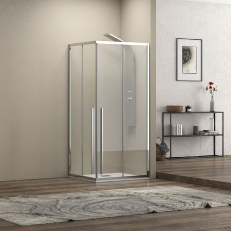Box doccia angolo 90x70 cm doppio scorrevole vetro 8mm altezza 200h  KEL1000 kamalu