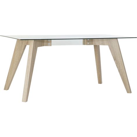 Table Verre Mdf 160X90X75 Tempéré Naturel (1/5)