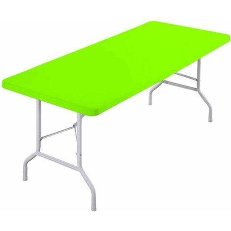 Elastische Tischdecke Spandex 8ft Leuchtgrün, wasserdicht, waschbar
