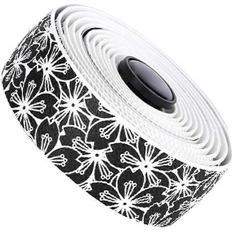 Guidoline de vélo de route, antichoc, absorbant l'usure et la transpiration, blanche et noire (1/5)