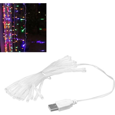 Guirlande lumineuse multicolore 40 LED, lampe décorative USB pour décoration intérieure et festive (1/5)