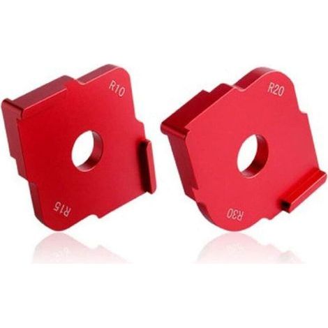 Lot de 2 gabarits d'angle en alliage d'aluminium pour bois R10 R15 R20 R30, outils de menuiserie ronds (1/5)