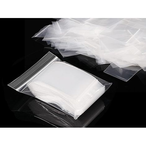 300 Sacchetti trasparenti richiudibili con chiusura a zip 6  4 cm, sacchetti in plastica per alimenti, perline, campioni, caramelle e lavori artigianali (1/4)
