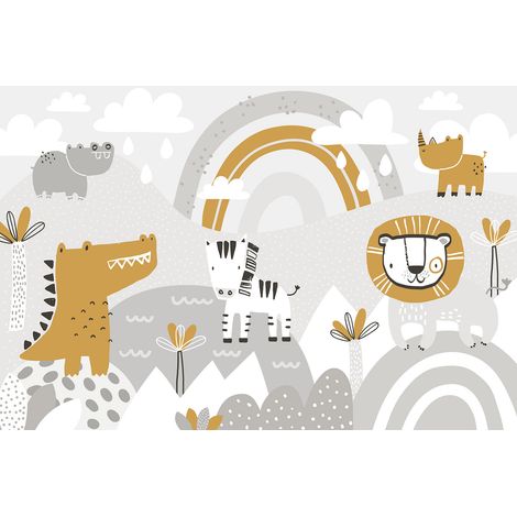 Papier peint panoramique Enfants - Animaux - 130 cm x 88 cm (1/2)