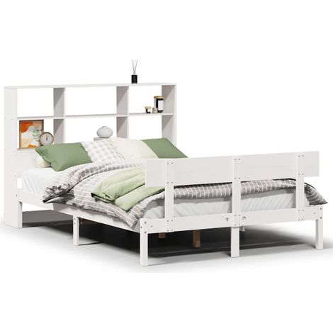 Maison Exclusive - Letto Libreria senza Materasso Bianco 140x190 cm Legno di Pino