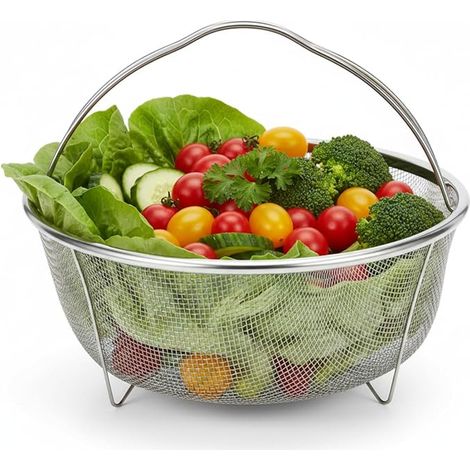 Panier De Friture De Cuisine En Acier Inoxydable Panier Épuisant Portable Frit De Nourriture Pour Frites Poulet Frit Et Boules De Poisson 9.06 X 9.06 X 3.74 Pouces (1/5)