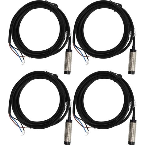 Interrupteur de proximité inductif métallique 12mm, NPN DC 3 fils normalement ouvert (NO), 6-36V, détection 4mm, lot de 4 (Modèle BEM-LJ12A3-4-Z/BX) (1/5)