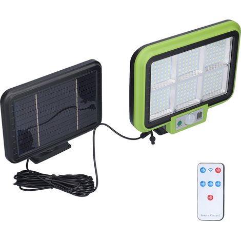 Panneaux solaires rotatifs, batterie rechargeable, détecteur de mouvement, dispositif d'éclairage étanche pour jardins (1/5)