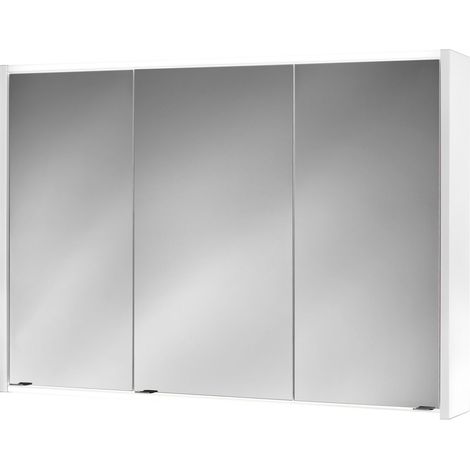 Batu 100 LED Spiegelschrank weiß,3 Spiegelt., B100xH71xT16