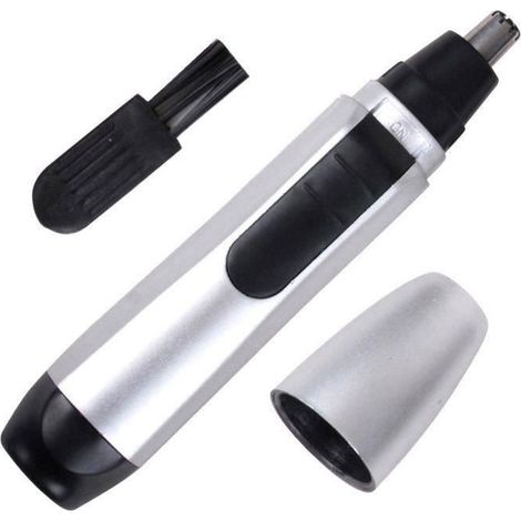 Tondeuse Poils Nez Oreilles Sourcils - STRASSE TECH - Sans Fil - Compacte - Ergonomique - Gris (1/3)